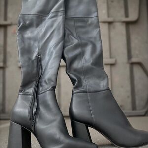 Charles By Charles David Black Heeled Boots